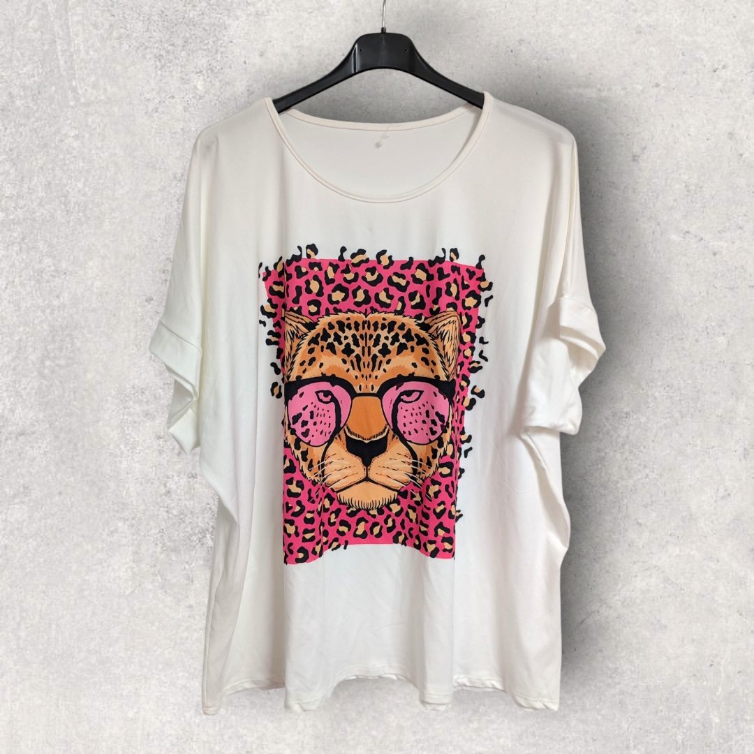 Camiseta tigre rosa