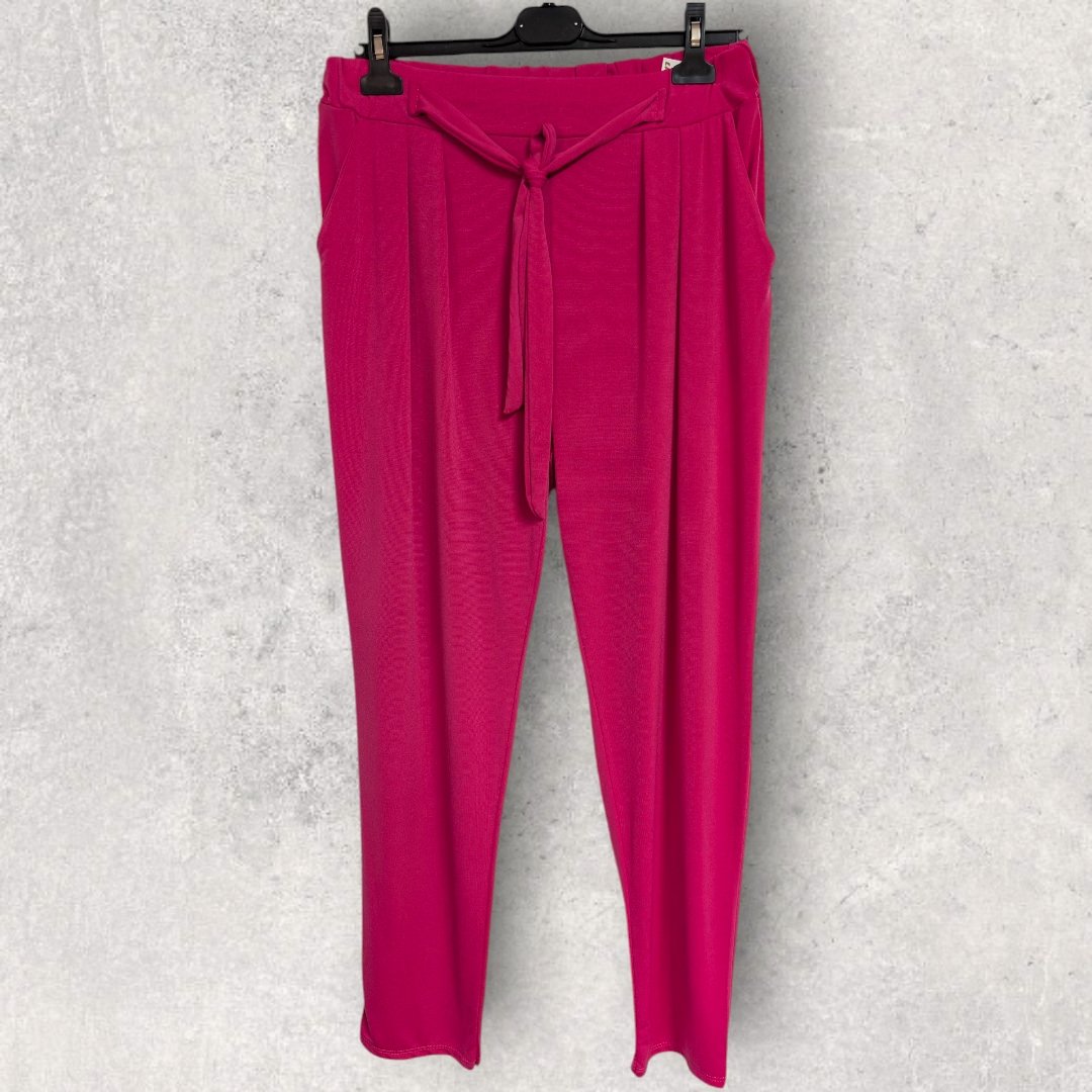 Pantalón lazada fucsia