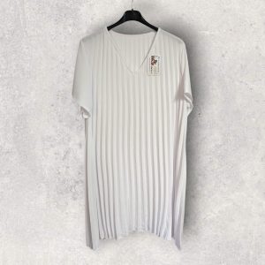 Vestido Plisado Blanco