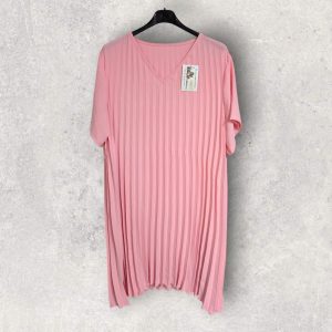 Vestido Plisado Rosa